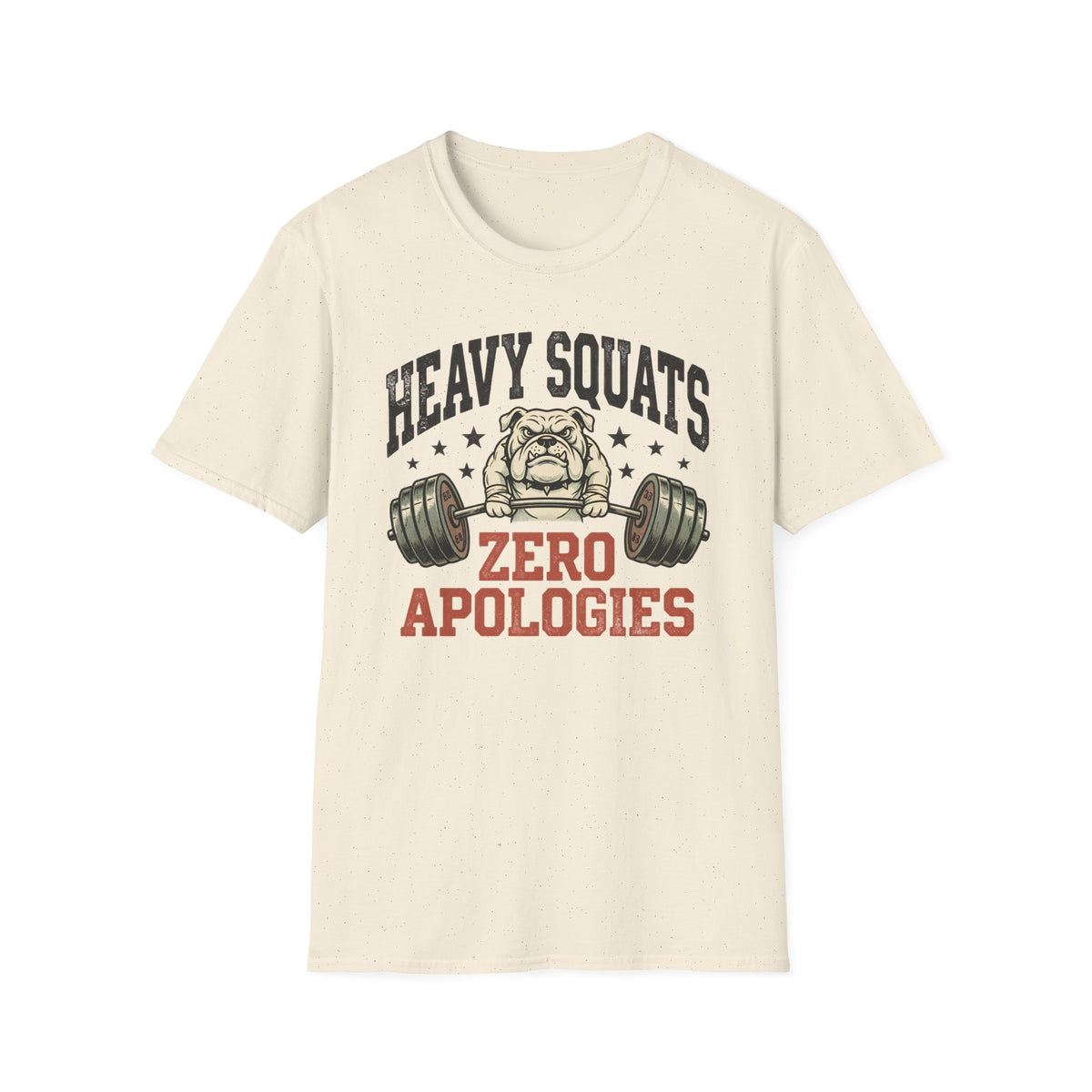 Heavy Squats, Zero Apologies – Vintage Weightlifting Bulldog Gym T-Shirt