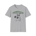 Strength Club, Unhinged – Vintage Dumbbell Cat Gym T-Shirt