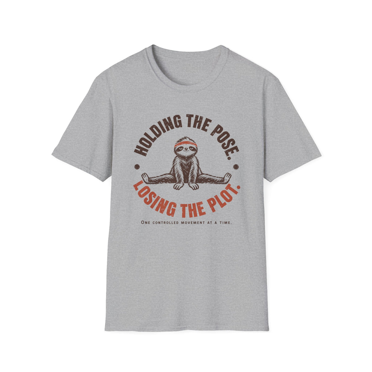 Holding the Pose. Losing the Plot. – Vintage Illustrated Yoga Sloth T-Shirt