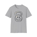 Melting Smiley Kettlebell – Minimalist Gym T-Shirt
