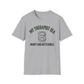 My Therapist Is a Heavy Ass Kettlebell – Melting Smiley Gym T-Shirt