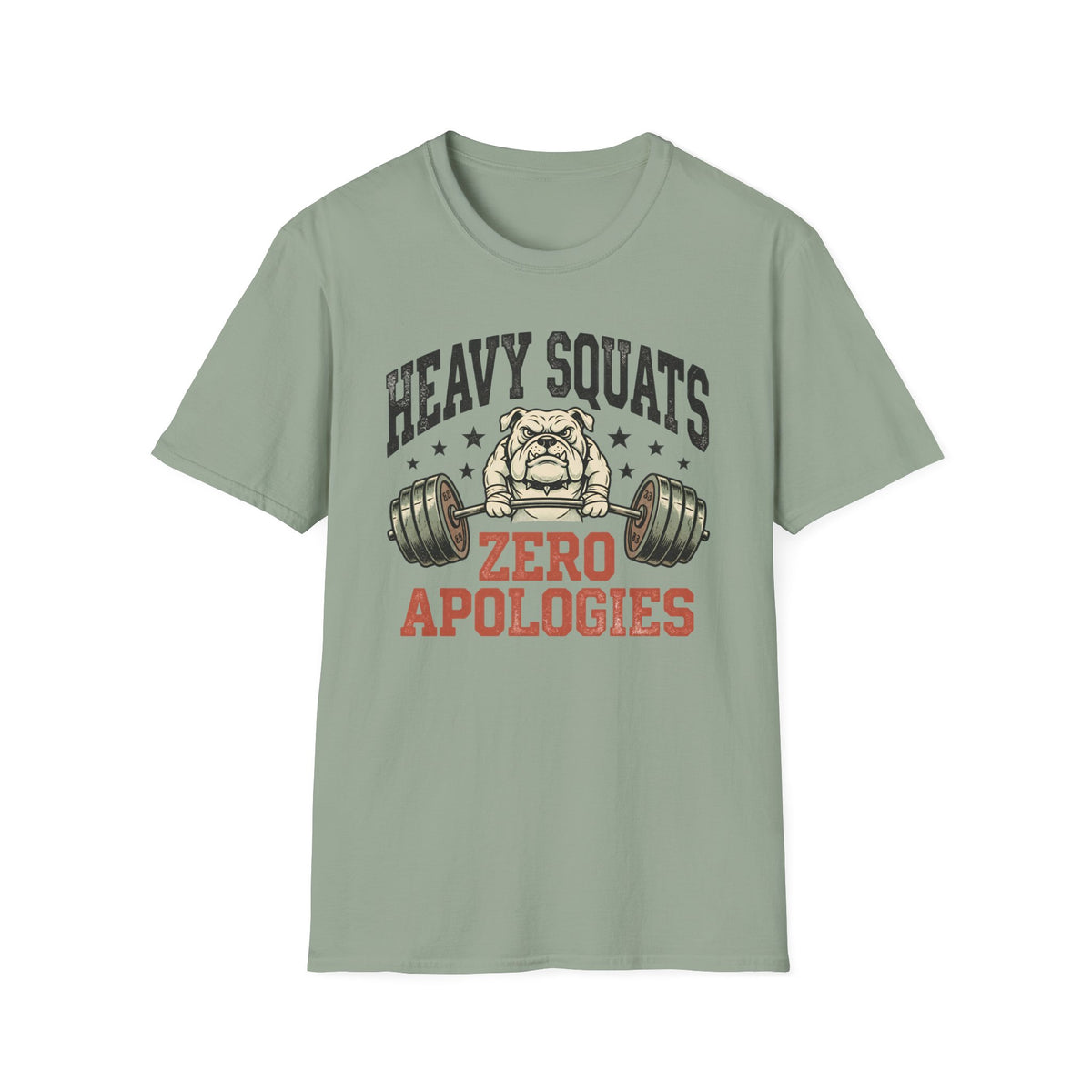 Heavy Squats, Zero Apologies – Vintage Weightlifting Bulldog Gym T-Shirt