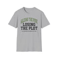 Holding the Pose, Losing the Plot – Vintage Typography Yoga T-Shirt