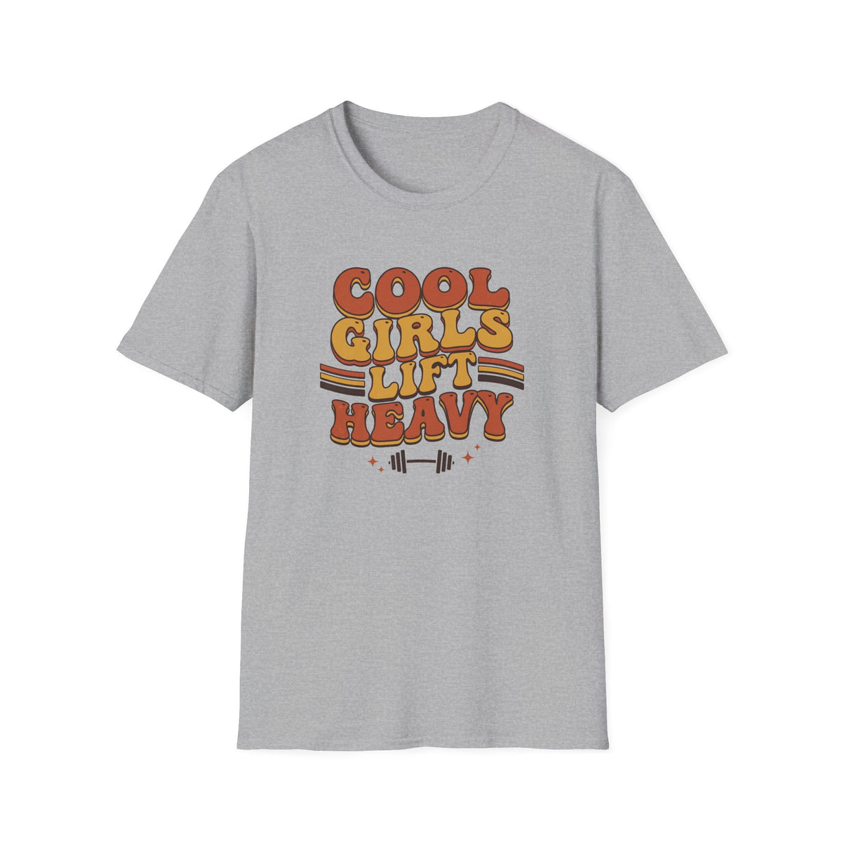 Cool Girls Lift Heavy – Retro Gym T-Shirt