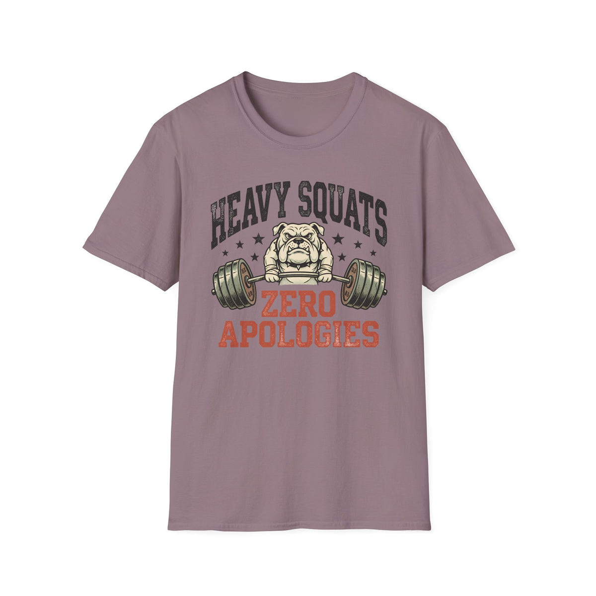 Heavy Squats, Zero Apologies – Vintage Weightlifting Bulldog Gym T-Shirt